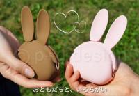 【mimi POCHIBI Rabbit 】シリコン製がまぐち　ブラック