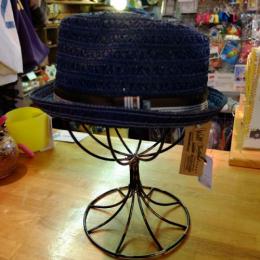 【Well Tailored】PORK PIE HAT TATAMI CHK-032 ネイビー