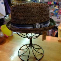 【Well Tailored】PORK PIE HAT TATAMI CHK-032 ブラウン