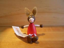 ▼ チェコ製　木製の人形　レスニーカラー　ロバ