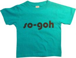 ▼Lynxオリジナルブランド【sogoh】のプリントTシャツ ターコイズ　80～130サイズ　