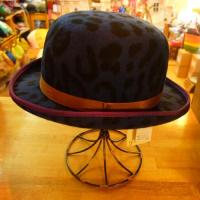 【GRACE HAT】　BOWLER HAT SOLOMON  VH171L レオパードBL