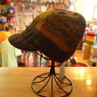 【GRACE HAT】PATCH KNIT CAP VC210D BR Made in Nepal
