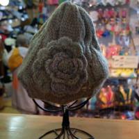 【GRACE HAT】　KNIT WATCH FLOWER VWU002F BE