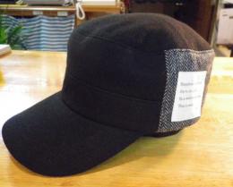 【Bello】 HERRINGBONE DE GAULLE CAP BC-074 ブラック
