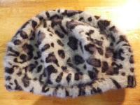 ANGORA レパード ベレー帽　　グレー 40%OFF