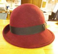ウールボーラーハット　アシンメトリ　バーガンディ 40%OFF