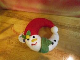 【2012Xmas】フェルト クリスマスリース/モココ/スノーマン